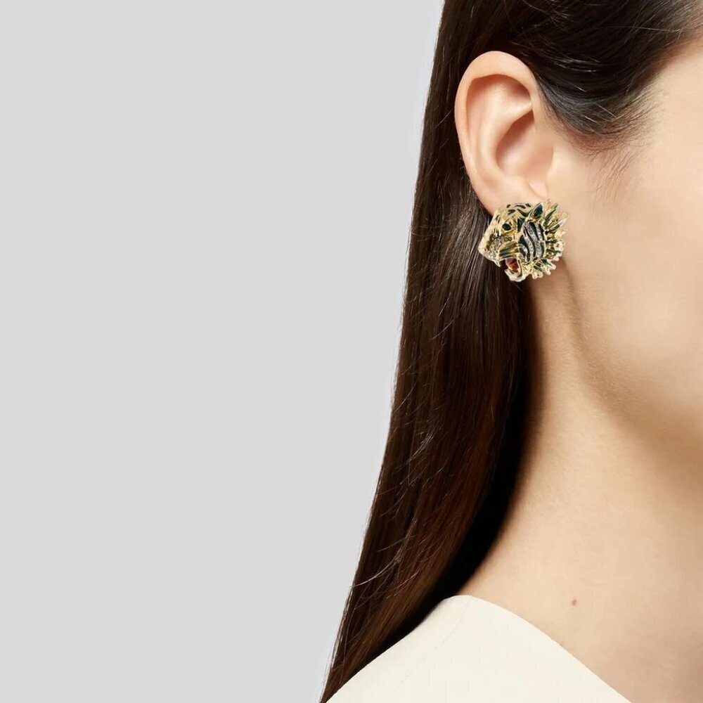 Gucci Tiger Head Earrings